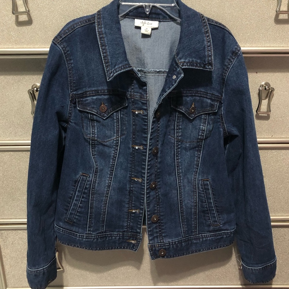 Style & Co Blue Jean Jacket